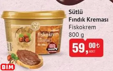 FİSKOKREM SÜTLÜ FINDIK KREMASI
